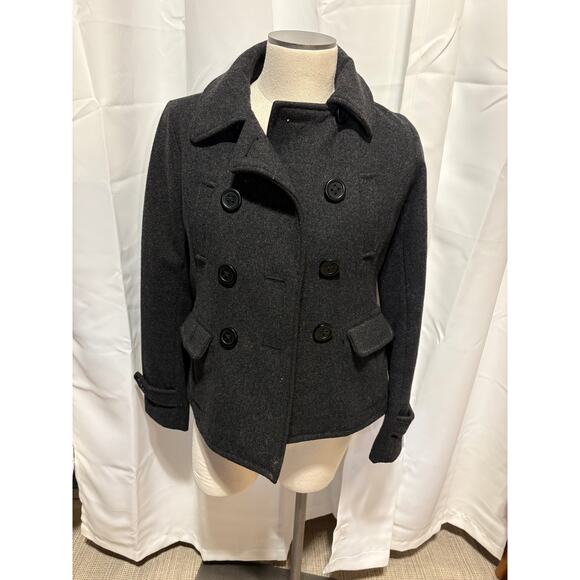 American Eagle Outfitters Size Small Petite Gray Peacoat - Picture 1 of 11